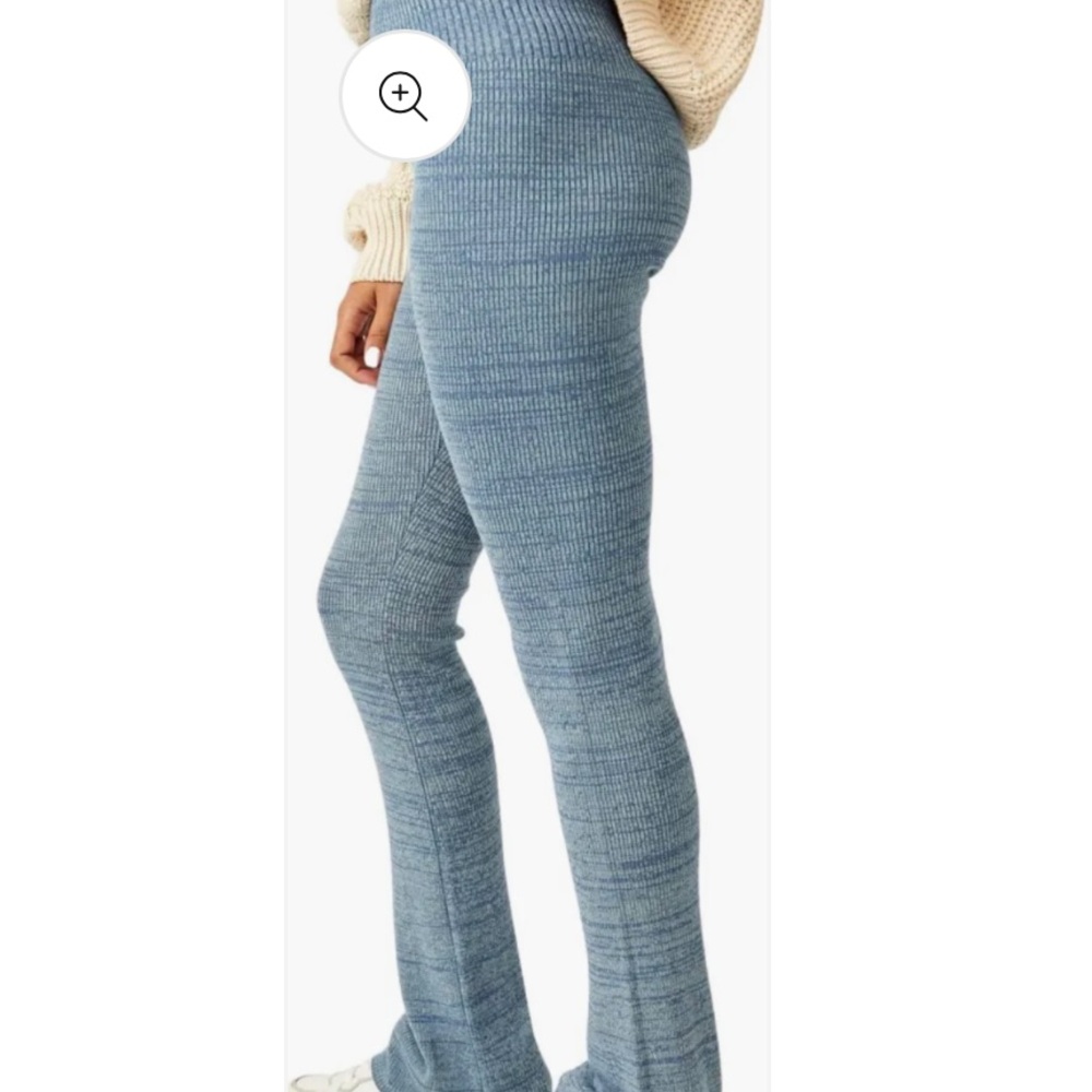 FREE PEOPLE BLUE KNIT PANT